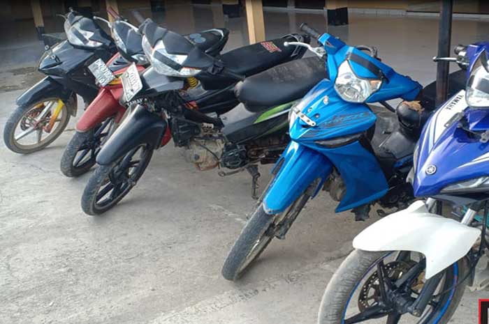 <p>Foto: Motor Hasil Curian DPO Sindikat Curamor di Tujuh TKP/Polres Parimo.</p>
