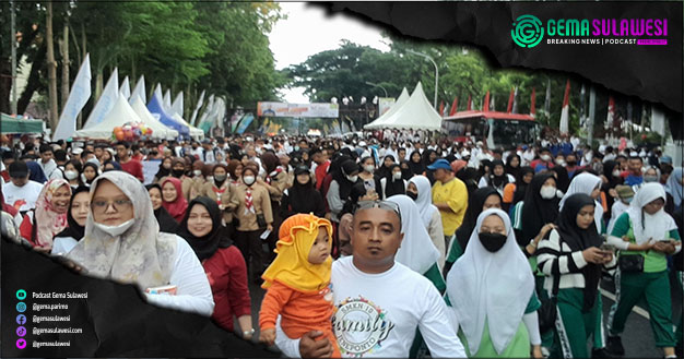 <p>Ket Foto: Jalan Sehat Anti Mager di Makassar (Foto/Facebook Machmud Machot)</p>
