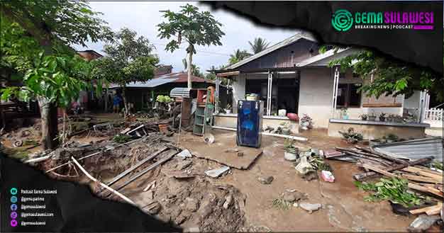 <p>Ket Foto: Rumah Warga Desa Torue Terkena Dampak Banjir Bandang</p>
