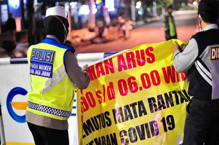 <p>Foto: Penerapan PPKM di Jawa Timur.</p>
