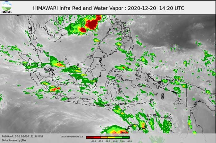 <p>Foto: Peringatan Cuaca Sulawesi Tengah, 21 Desember 2020.</p>
