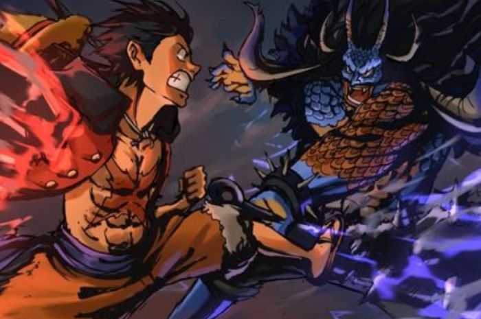 <p>Ket Foto: Luffy Vs Kaido, One piece (Pinterest/@Marsh)</p>
