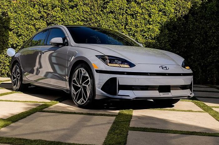 <p>Ket foto: mobil Hyundai Ioniq 6 (foto/instagram/@hyundaiusa) </p>
