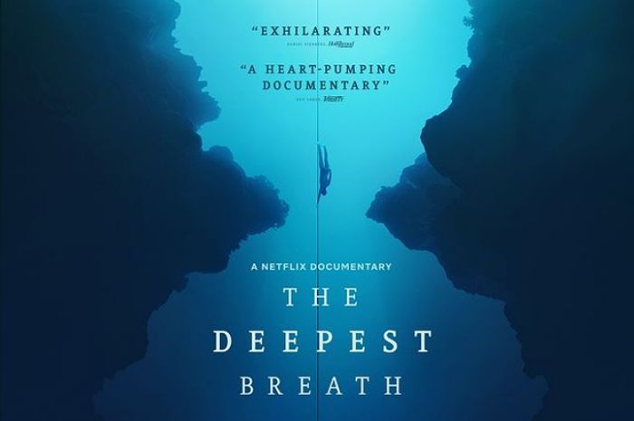 <p>Ket foto: sinopsis film dokumenter The Deepest Breath (foto/instagram/@trainfreediving) </p>

