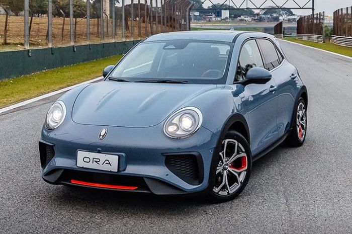 <p>Ket foto: mobil listrik Ora 03 (foto/instagram/@gwmbrasil) </p>