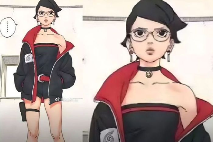 <p>Ket foto: penampilan Sarada setelah timeskip di Boruto: Two Blue Vortex (foto/instagram/@senpaisauces) </p>
