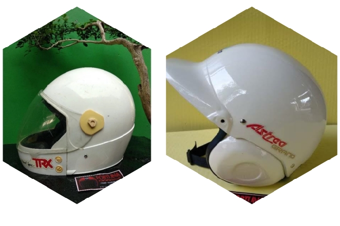 <p>Dua Jenis Helm Honda Astrea Grand yang masih eksis sampai sekarang (Foto/YN) </p>

