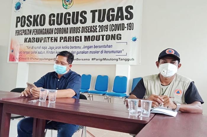 <p>Foto: Press Rilis Satgas Covid-19 Parimo, di Sekretariat Satgas Covid-19 Parimo, Sabtu 17 Oktober 2020.</p>
