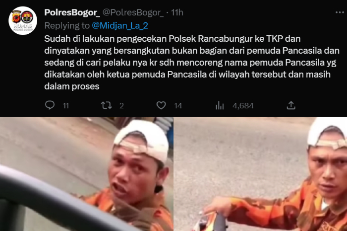 <p>Ket Foto: oknum berseragam ormas di Bogor tengah dicari polisi (Foto/Twitter/@PolresBogor_/Instagram/@terang_media)</p>
