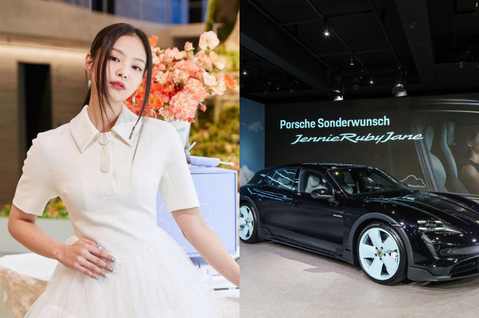 <p>Ket. Foto: Jennie Blackpink dan Mobil Porsche Program Sounderwunsch (Foto/Pinterest)</p>
