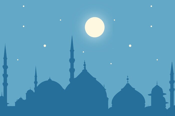 <p>Ket Foto: Ilustrasi foto kemegahan dari masjid dengan adanya bulan diatasnya (Foto/Pixabay/Ramadhan)</p>
