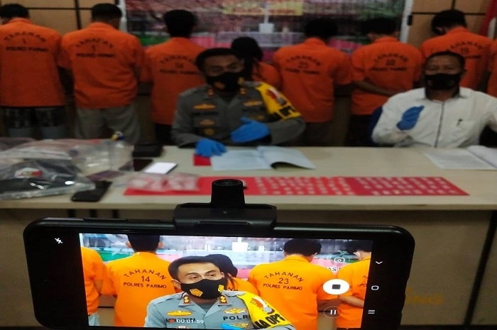 <p>Foto: Polres Parimo Merilis Kasus Narkoba di Mako Polres Parimo, Jumat 25 September 2020.</p>
