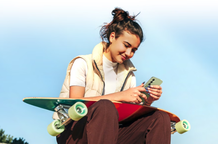 <p>Foto Samsung Galaxy A54 5G jadi HP Rp6 jutaan tapi desainnya simple (foto/website resmi Samsung)</p>
