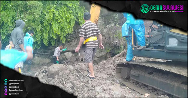 <p>Ket Foto: Pencarian korban hilang akibat bencana longsor di Kecamatan Parangloe, Kabupaten Gowa (Foto/Facebook Polres Gowa)</p>
