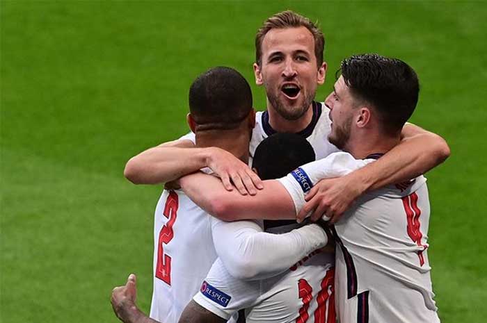 <p>Foto: Selebrasi Gol Pemain Inggris.</p>
