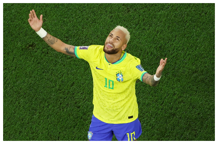 <p>Ket. Foto: Selebrasi Neymar dalam laga 16 besar Piala Dunia 2022 Brasil vs Korea Selatan (Twitter.com/@FIFAWorldCup)</p>
