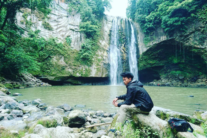 <p>Ket foto: Indahnya panorama di wisata Air Terjun Tonduhan Sumatera Utara, bikin jatuh cinta (Foto/Instagram/diegoariwibowo)</p>
