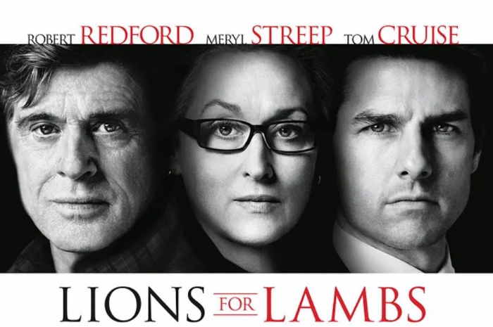 <p>Foto poster film Lions for Lambs yang punya kisah dengan benang merah (foto/instagram/@daisy_moviediary)</p>
