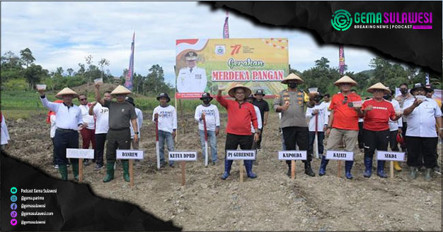 <p>Ket Foto: Pj Gubernur Sulawesi Barat (Sulbar) Akmal Malik menandai Gerakan Merdeka Pangan dengan menanam bibit jagung dan kedelai. Foto/Istimewa</p>
