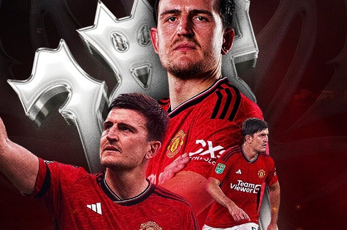 <p>Ket Foto: Foto dari pemain Manchester United, Harry Maguire yang raih POTM (Foto/Twitter/@utdabout)</p>
