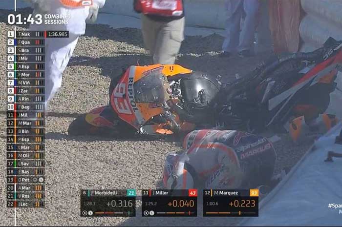 <p>Foto: MotoGP Jerez 2021, Quartararo Pole Position Marquez Jatuh</p>
