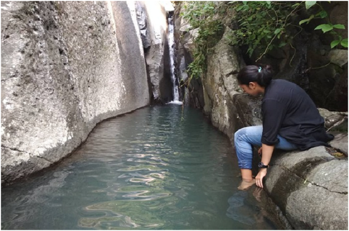 <p>Ket Foto: Pesona Air Terjun Kali Mancur Rembang (Foto/Instagram/@vika_srsw)</p>

