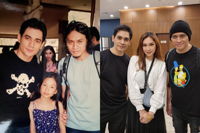 <p>Ket. Foto : Potret Tyo Nugros tahun 2003 vs tahun 2023 (Foto/Instagram/@luthyasury)</p>
