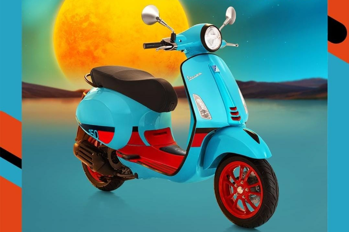 <p>Ket Foto: Vespa Primavera Color Vibe dengan warna Blue Audace (Foto/Instagram/vespa_indonesiaofficial)</p>
