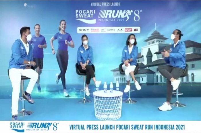 <p>Foto: Virtual Press Launch Pocari Sweat Run Indonesia 2021.</p>

