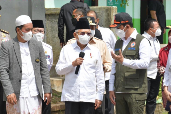 <p>Ket Foto: Wakil Presiden Ma&#8217;ru Amin saat kunjungan kerja di Cianjur. (Foto/Prokopim Cianjur)</p>
