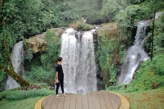 <p>Ket foto: Intip pesona wisata Curug Jenggala Banyumas yang begitu memukau (Foto/Instagram/guntur2868)</p>
