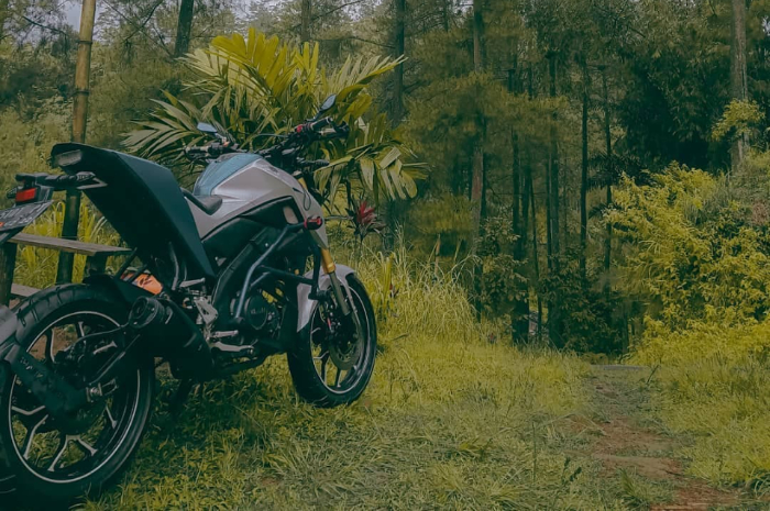 <p>Ket Foto: Yamaha Xabre memiliki tampilan yang gagah dan sporty (Foto/Instagram/yooye_x_story)</p>
